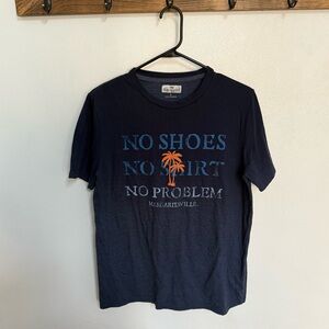 Margaritaville Dark Blue Tee with Orange Palm Design